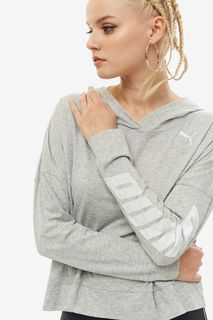 Серая футболка с капюшоном Puma