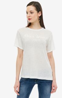 Футболка белого цвета с короткими рукавами Pepe Jeans