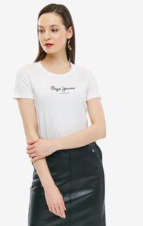 Хлопковая футболка с короткими рукавами Pepe Jeans
