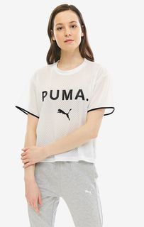 Футболка белого цвета с короткими рукавами Puma