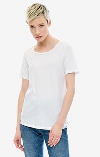 Однотонная хлопковая футболка с короткими рукавами Marc Opolo