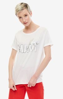 Футболка белого цвета с короткими рукавами Mavi