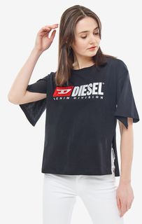 Футболка оверсайз с разрезами по бокам Diesel