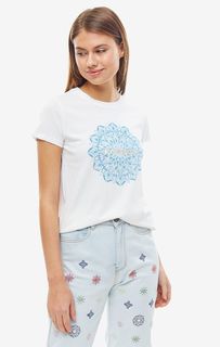 Хлопковая футболка с круглым вырезом Desigual
