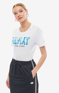 Хлопковая футболка с короткими рукавами Replay