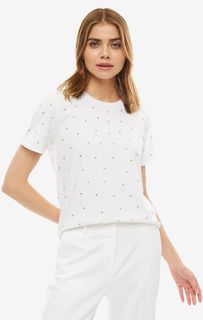 Хлопковая футболка с металлическим декором Michael Michael Kors