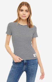 Хлопковая футболка в полоску Calvin Klein Jeans