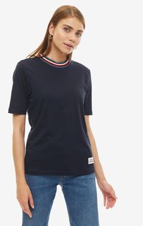 Синяя хлопковая футболка оверсайз Tommy Hilfiger