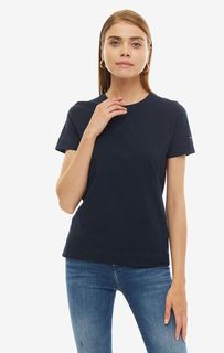 Однотонная хлопковая футболка свободного кроя Tommy Hilfiger