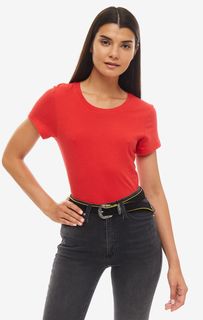Красная хлопковая футболка Calvin Klein Jeans