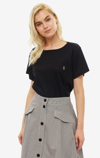 Однотонная хлопковая футболка с карманом Calvin Klein