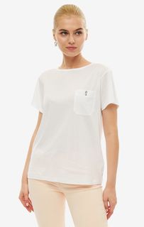 Однотонная хлопковая футболка с карманом Calvin Klein