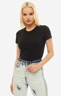 Черная хлопковая футболка с яркими нашивками Diesel