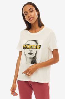 Белая хлопковая футболка с короткими рукавами Vero Moda