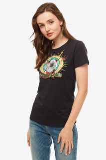 Хлопковая футболка с короткими рукавами Pinko