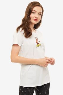 Белая футболка с декоративным принтом Pinko