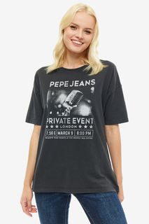 Хлопковая футболка с принтом Pepe Jeans