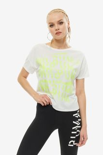 Белая футбокла с принтом Puma