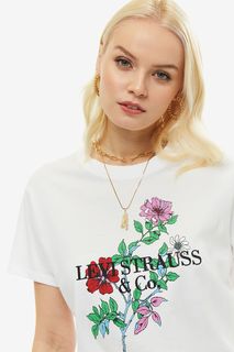 Хлопковая футболка с принтом и вышивкой Levis®