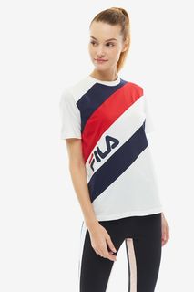 Хлопковая футболка с контрастными вставками Fila