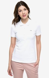 Белая футболка поло из хлопка Lacoste