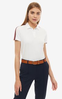 Хлопковая футболка поло с контрастными вставками Tommy Hilfiger