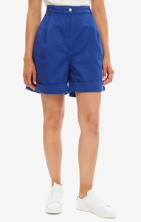 Короткие синие шорты из хлопка Lacoste
