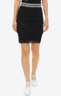 Кружевная юбка средней длины Guess