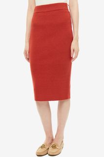 Красная трикотажная юбка-карандаш Tom Tailor