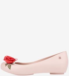 Розовые балетки с декоративной отделкой Melissa