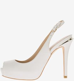 Кожаные босоножки на каблуке Guess