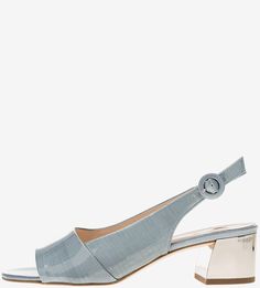 Кожаные босоножки на блестящем каблуке Högl