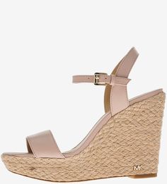 Розовые босоножки на танкетке Jill Michael Michael Kors