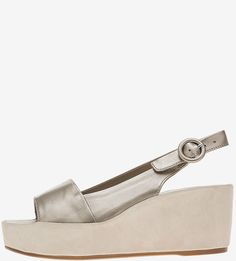 Кожаные босоножки на танкетке Högl