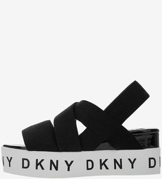 Босоножки на платформе черного цвета Dkny