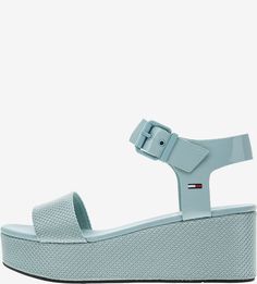 Голубые босоножки на платформе Tommy Jeans