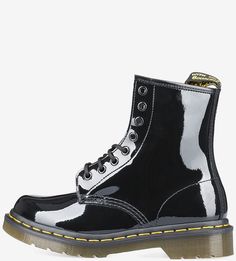 Черные лаковые ботинки Dr. Martens