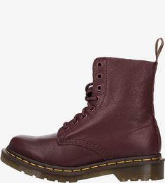 Высокие кожаные ботинки бордового цвета Dr. Martens