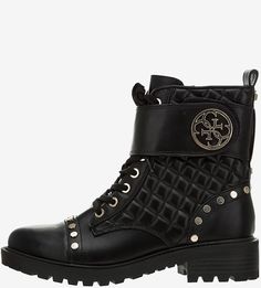 Высокие демисезонные ботинки черного цвета Guess