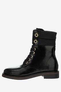 Высокие кожаные ботинки черного цвета Malin Gant