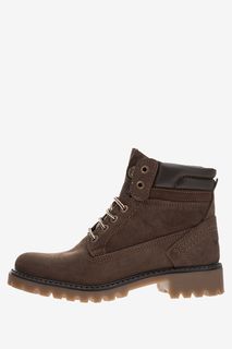 Утепленные коричневые ботинки из нубука Wrangler