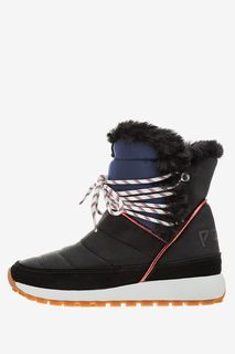 Черные зимние ботинки с замшевыми вставками Pepe Jeans