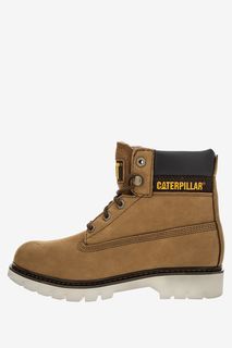 Утепленные коричневые ботинки из нубука Caterpillar
