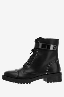 Черные кожаные ботинки Guess