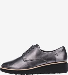 Кожаные полуботинки на танкетке Sharon Noel Clarks