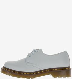 Полуботинки из натуральной кожи серо-голубого цвета Dr. Martens