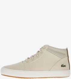 Кожаные кеды с текстильными вставками Ampthill Lacoste