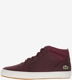 Кожаные кеды с текстильными вставками Ampthill Lacoste
