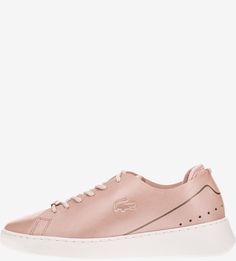 Розовые кожаные кеды Eyyla Lacoste
