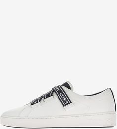 Белые кожаные кеды на липучке Casey Michael Michael Kors